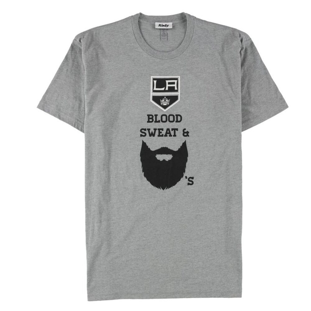 Rinky Mens LA Kings Blood Sweat Beard Graphic T-Shirt, NWT